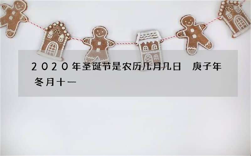 2020年圣诞节是农历几月几日 庚子年冬月十一
